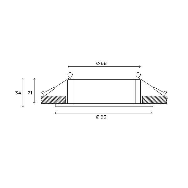 Встраиваемый светильник Hesby Lighting Bodo HSBL_0104