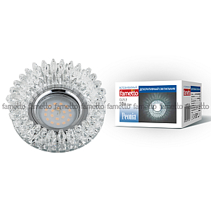 Встраиваемый светильник Fametto Peonia DLS-P113 GU5.3 CHROME/CLEAR