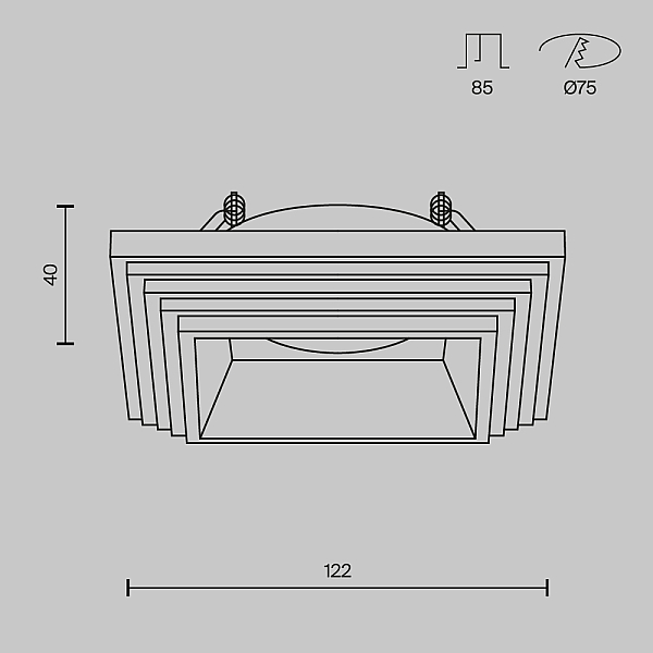 Встраиваемый светильник Maytoni Technical Downlight DL005-1-01-W-1