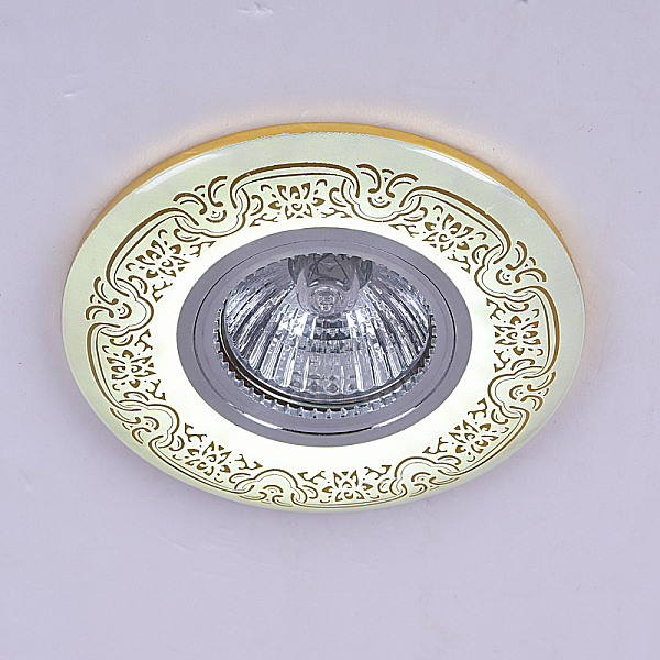 Встраиваемый светильник Reluce 09502-9.0-001MN MR16+LED3W WH/GD