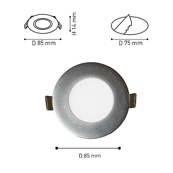 Встраиваемый светильник Favourite Flashled (в комлекте 3 шт) 1660-3C