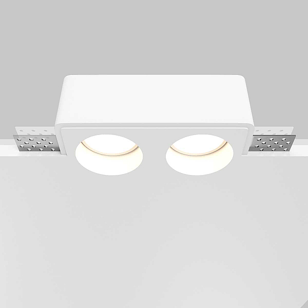 Встраиваемый светильник Maytoni Technical Gyps Modern DL123-GU10-02-W