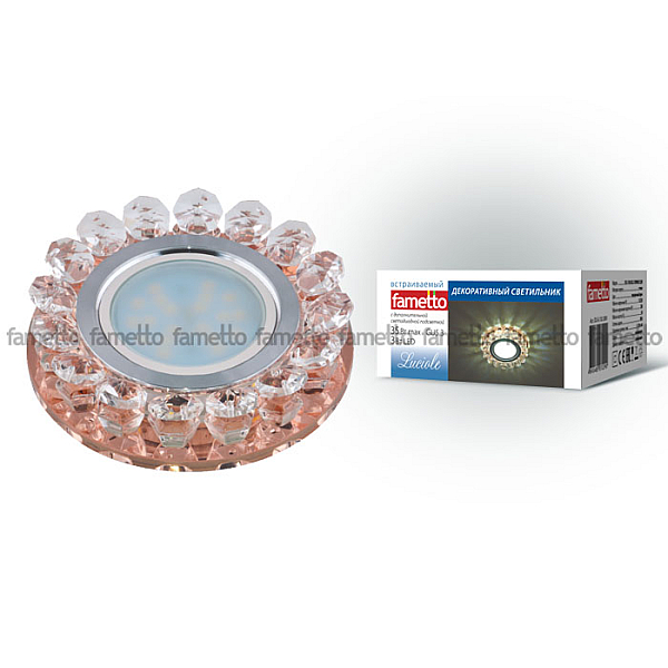Встраиваемый светильник Fametto Luciole DLS-L102 GU5.3 CHROME/PEACH 10001