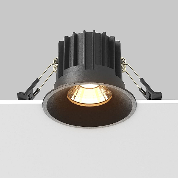 Встраиваемый светодиодный светильник Maytoni Technical Round DL058-12W2.7K-B