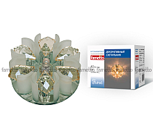 Встраиваемый светильник Fametto Fiore DLS-F120 G4 GLASSY/CLEAR+CHAMPAGNE