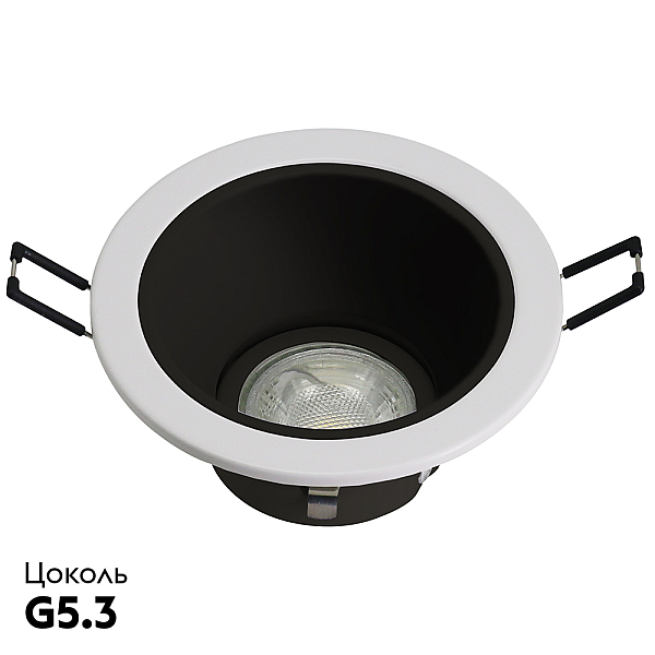 Светильник встраиваемый Feron DL3113 потолочный MR16 G5.3 белый + черный 51365