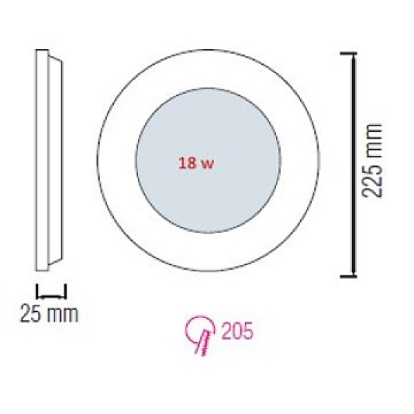 Встраиваемый светильник Horoz Electric SLIM-18 056-003-0018 18W 4200K HRZ33002860