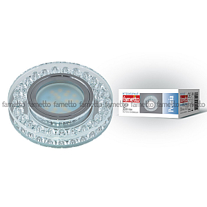 Встраиваемый светильник Fametto Peonia DLS-P102 GU5.3 CHROME/CLEAR