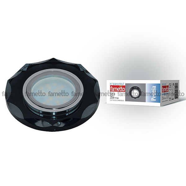 Встраиваемый светильник Fametto Peonia DLS-P105 GU5.3 CHROME/BLACK 09992