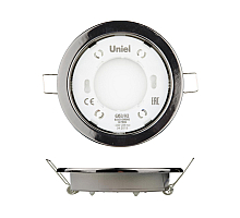 Встраиваемый светильник (UL-00005055) Uniel GX53/H2 Black Chrome 10 Prom