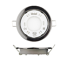 Встраиваемый светильник (UL-00005055) Uniel GX53/H2 Black Chrome 10 Prom