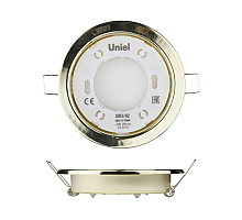 Встраиваемый светильник (UL-00005053) Uniel GX53/H2 Gold 10 Prom