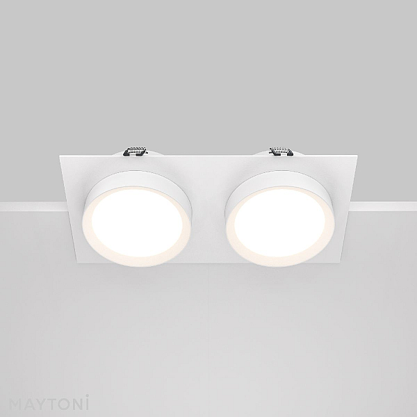 Встраиваемый светильник Maytoni Technical Hoop DL086-02-GX53-SQ-W