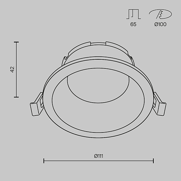 Встраиваемый светильник Maytoni Technical DL126-GX53-B
