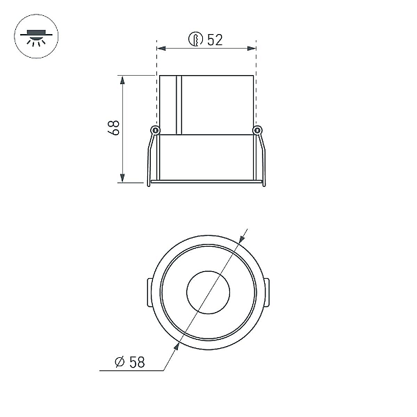 Встраиваемый светильник Arlight MS-ATLAS-BUILT-R58-10W Day4000 033651(1)