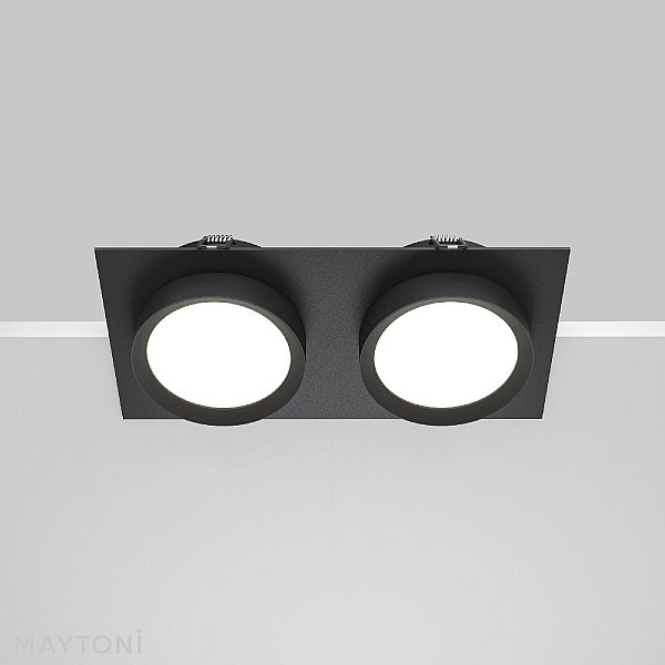 Встраиваемый светильник Maytoni Technical Hoop DL086-02-GX53-SQ-B
