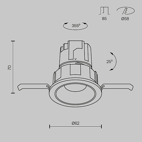 Встраиваемый светодиодный светильник Maytoni Technical Wise DL057-7W4K-W