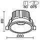 Встраиваемый светодиодный светильник Maytoni Technical Round DL058-12W-DTW-B