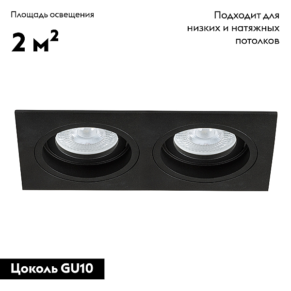 Встраиваемый светильник Arte Lamp Tarf A2178PL-2BK