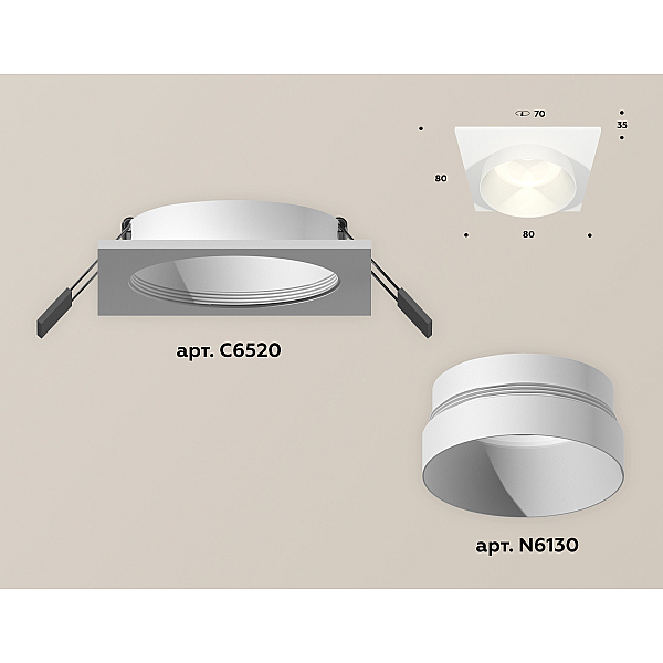 Встраиваемый светильник Ambrella Light Techno Spot XC6520020 (C6520, N6130)