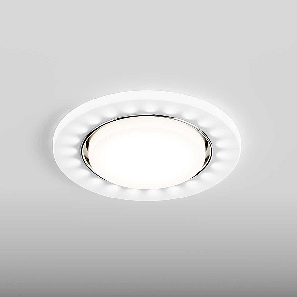 Встраиваемый светильник Hesby Lighting Aurora IP20, 15Вт + LED 4Вт, GX53, белый HSBL_0132