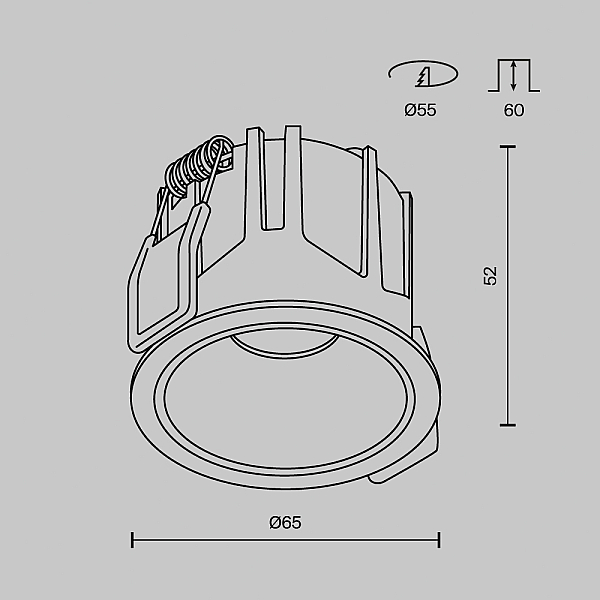 Встраиваемый светильник Technical DL043-01-10W2.7K-RD-W