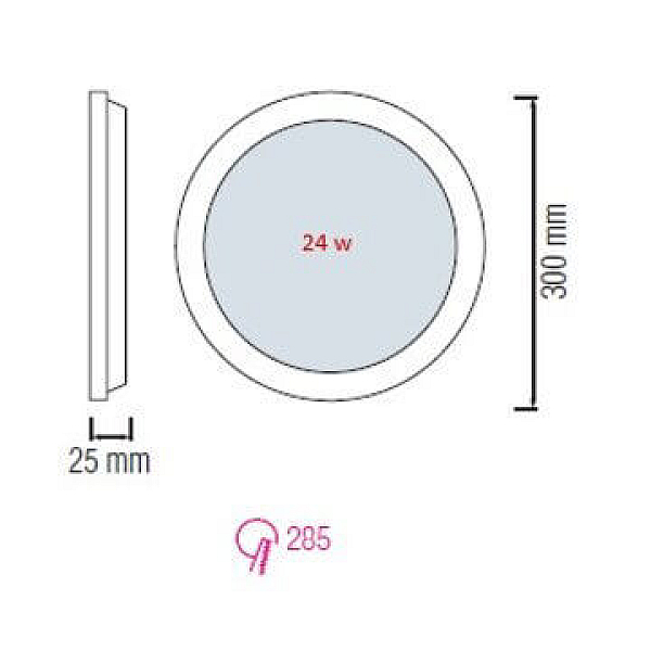 Встраиваемый светодиодный светильник Horoz Slim-24 24W 6400K 056-003-0024 HRZ33002862