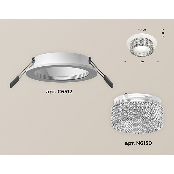 Встраиваемый светильник Ambrella Light Techno Spot XC6512040 (C6512, N6150)