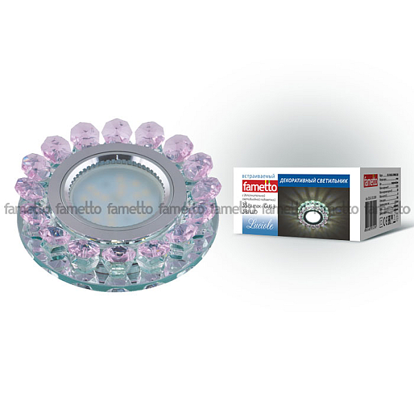 Встраиваемый светильник Fametto Luciole DLS-L102 GU5.3 CHROME/PINK