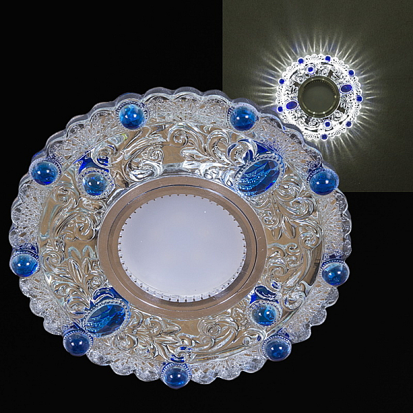 Встраиваемый светильник Reluce 14339-9.0-001LD MR16+LED3W WT+BL