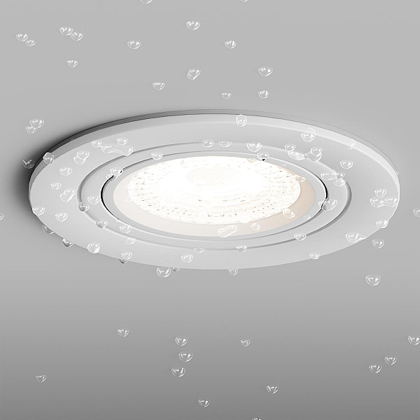Встраиваемый светильник Hesby Lighting Aqua Breeze IP44, 35Вт, GU10, белый HSBL_0134