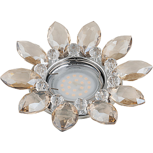 Встраиваемый светильник Fametto Peonia DLS-P112 GU5.3 CHROME/COGNAC+CLEAR 10542