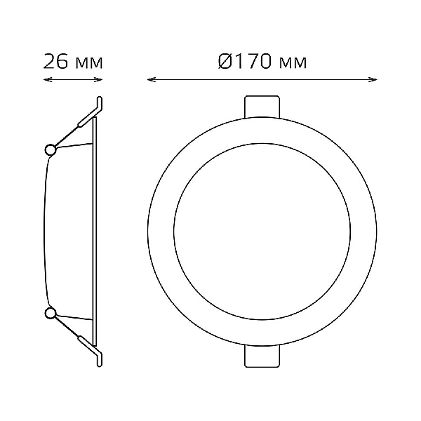 Встраиваемый светодиодный светильник Gauss Elementary Downlight 997420218