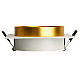 Светильник встраиваемый Feron DL506 потолочный GX53 белый + золото квадрат 51362