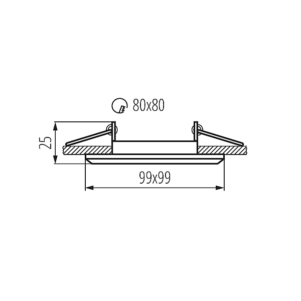 Точечный светильник Kanlux ALREN R DTL-B 26757