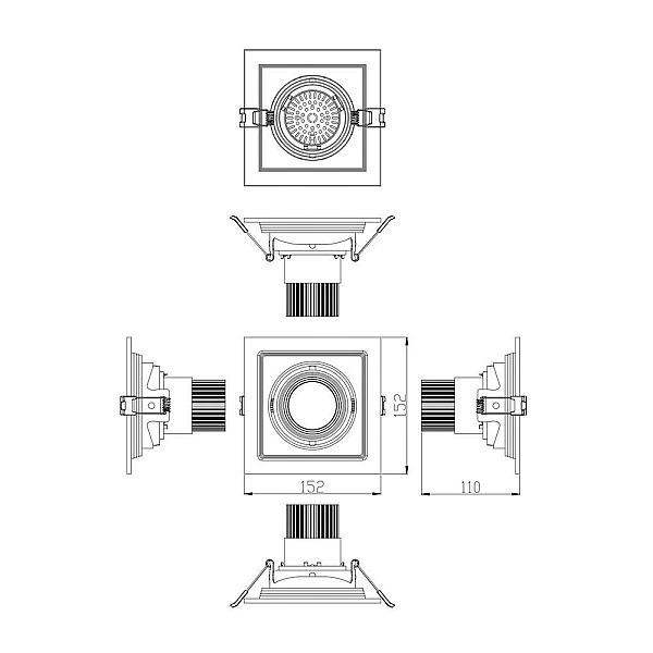 Светильник карданный встраиваемый ЭРА SKD-11-36-40K-W20 Б0049749