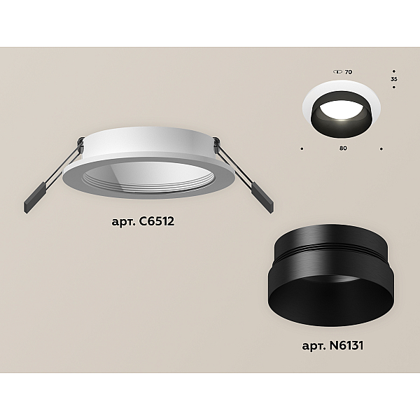 Встраиваемый светильник Ambrella Light Techno Spot XC6512021 (C6512, N6131)