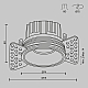 Встраиваемый светильник Technical DL058-12W2.7K-TRS-W