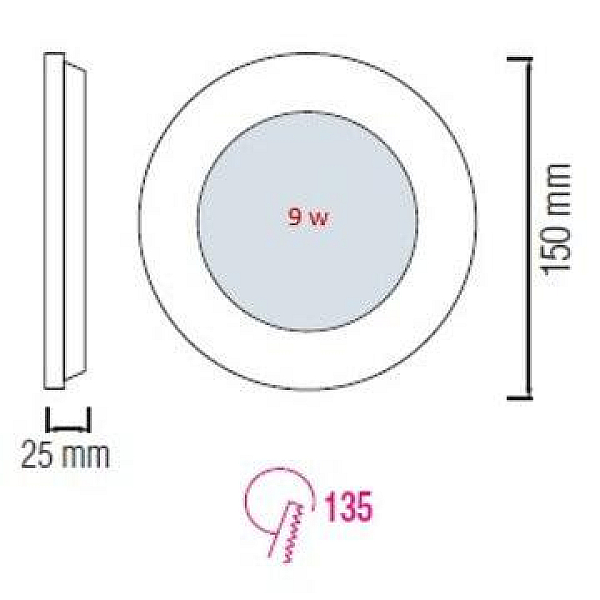 Встраиваемый светодиодный светильник Horoz Slim-6 6W 6400K 056-003-0006 HRZ33002848