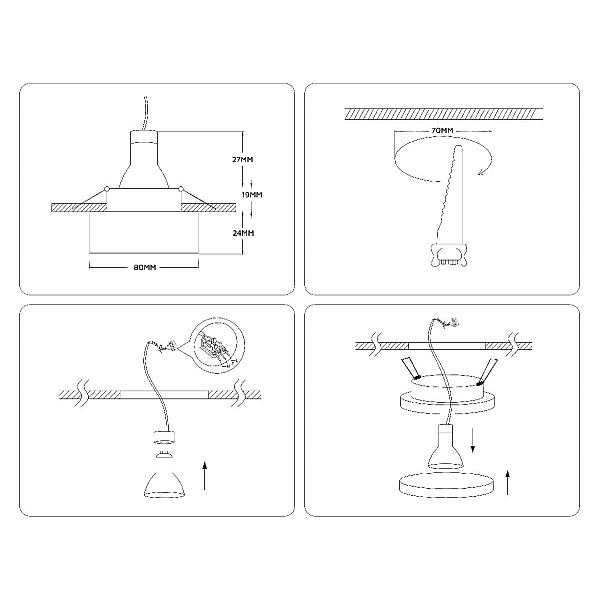 Встраиваемый светильник Ambrella Light Acrylic Frost TN3305
