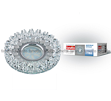 Встраиваемый светильник Fametto Peonia DLS-P101 GU5.3 CHROME/CLEAR