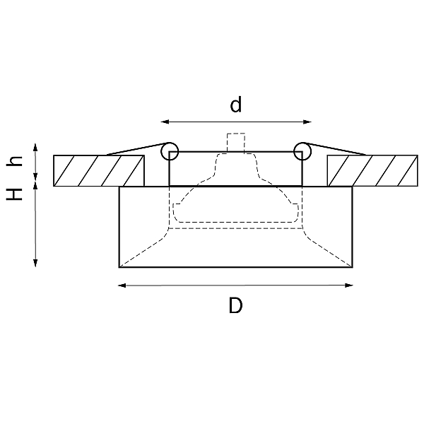 Встраиваемый светильник Lightstar Levigo L01002720 (010027+510020)