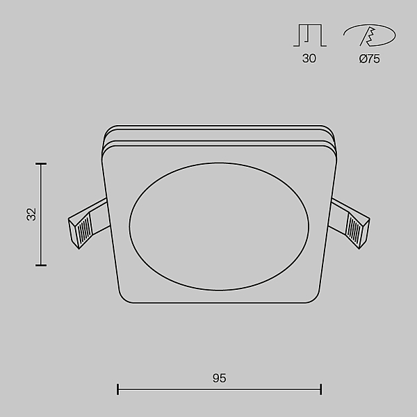 Встраиваемый светодиодный светильник Maytoni Technical Phanton DL303-L12W