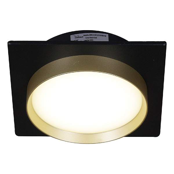 Встраиваемый светильник Reluce Technical 53005-9.0-001LD GX53 BK+GD