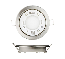Встраиваемый светильник (UL-00005054) Uniel GX53/H2 Nickel 10 Prom