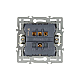 Механизм выключателя двухклавишный непроходной Arlight SWT-MK02-PL-WH (250V, 16A) 043724