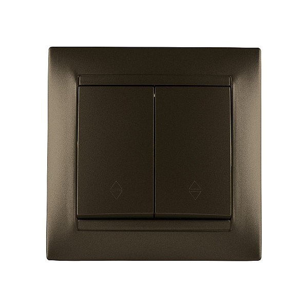 Выключатель двухклавишный на 2 направления Лама TDM Electric SQ1815-0707