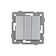 Механизм выключателя трехклавишный непроходной Arlight SWT-MK03-PL-GR-V (250V, 10A) 049898