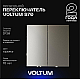 Проходной переключатель встраиваемый Voltum S70 двухклавишный 10А, (шелк) VLS020304