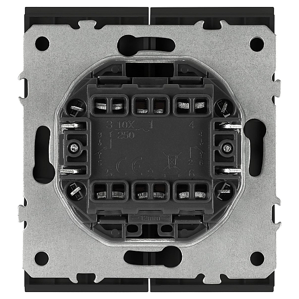 Переключатель Эра Arktik 16-1106-05 двойной 10АХ-250В антрацит Б0070368